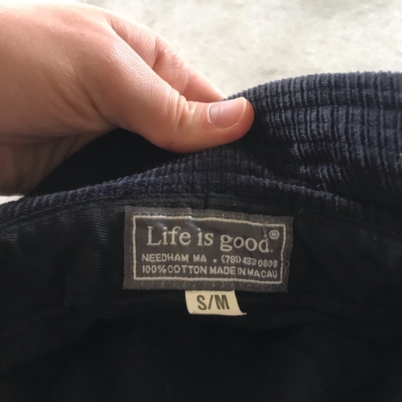 Life is Good Corduroy Navy  Bucket Hat - Picture 3 of 6